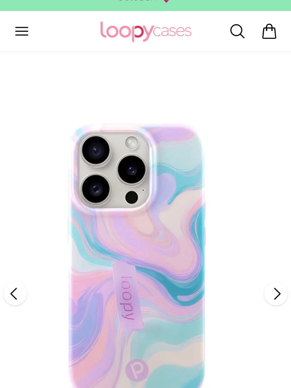 iPhone 15 Pro Sherbet Swirl Loopy Case